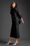 Buy_Deepika Arora_Black Cotton Collared Designer Shirt And Pant Set _Online_at_Aza_Fashions