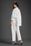 Deepika Arora_White Cotton Bows Mandarin Collar Designer Shirt And Pant Set _Online