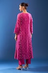 Shop_Samyukta Singhania_Purple Chanderi Cotton Embroidery, Cut Work Round Neck Chikankari Kurta Set _at_Aza_Fashions
