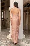 Shop_Parshya_Mauve V-neck Pink Designer Dress _at_Aza_Fashions