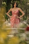 Shop_Parshya_Pink Embroidery Sweetheart Neck Hand Saree Gown _Online_at_Aza_Fashions