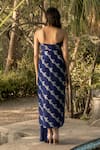 Shop_Parshya_Blue Embroidery Off-shoulder Strapless Dress _at_Aza_Fashions