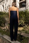Shop_Parshya_Blue Embroidery Scoop Neck Hand Top And Pant Set _at_Aza_Fashions