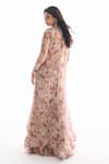 Ridhima Bhasin_Off White Chiffon, Organza Embroidery Open Neck, Floral Jacket Sharara Set _Online_at_Aza_Fashions