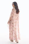 Ridhima Bhasin_Off White Georgette, Rayon V-neck Zia High-low Kurta Set _Online_at_Aza_Fashions