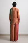 Shop_Forty Four_Multi Color Satin V-neck Printed Breeze Co-ord Set _at_Aza_Fashions
