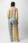 Shop_Forty Four_Multi Color Satin Scoop Neck Printed Breeze Co-ord Set _at_Aza_Fashions