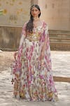 Buy_Soniya G_Blush Silk Satin, Taffeta Sequins, Embroidery Designer Floral Lehenga Set 