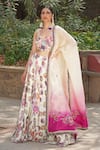 Shop_Soniya G_Ivory Sequins, Beads, Embroidery Sweetheart Neck Designer Lehenga Set _at_Aza_Fashions
