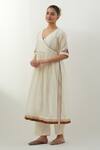 Buy_Vinusto_Ivory Chanderi Embroidery V-neck Hand Angarkha Set _Online_at_Aza_Fashions
