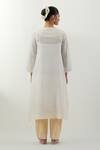 Shop_Vinusto_White Cotton Embroidery V-neck Chikankari Kurta Set _at_Aza_Fashions