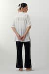 Shop_Vinusto_White Cotton Embroidery Collared Chikankari Shirt And Pant Set _at_Aza_Fashions