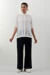 Buy_Vinusto_White Cotton Embroidery Collared Chikankari Shirt And Pant Set _at_Aza_Fashions