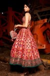 Shop_Torani_Pink Silk Embroidery, Sequins Sweetheart Neck Dil Ruba Arsia Lehenga Set _Online_at_Aza_Fashions