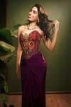 Buy_Torani_Purple Silk Beads, Embroidery Sweetheart Neck Dil Kusha Ursa Corset Set _Online_at_Aza_Fashions