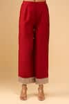 Sheetal Batra_Red Embroidery Round Neck Choga With Salwar _Online_at_Aza_Fashions