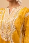 Buy_Sheetal Batra_Yellow Embroidery Round Neck Mustard Choga With Salwar Set 