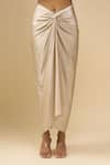 Anamika Khanna_Ivory Beads V-neck Embroidered Jacket Set _at_Aza_Fashions