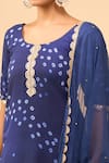 Buy_Samyukta Singhania_Blue Chiffon Embroidery, Sequins Round Midnight Sharara Kurta And Dupatta Set _Online_at_Aza_Fashions
