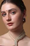Buy_Dugran By Dugristyle_Blue Pearls Sapphire Whisper Drop Earrings _at_Aza_Fashions
