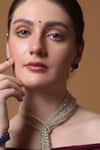Shop_Dugran By Dugristyle_Blue Pearls Sapphire Whisper Drop Earrings _at_Aza_Fashions