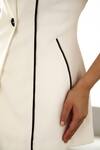 Label Deepika Nagpal_Ivory Crepe Riviera Co-ord Set _at_Aza_Fashions