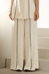 Label Deepika Nagpal_Ivory Crepe Riviera Co-ord Set _Online_at_Aza_Fashions