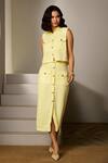 Buy_Label Deepika Nagpal_Yellow Crepe Collared Butter Juliana Co-ord Set _at_Aza_Fashions