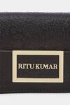 Ritu Kumar_Black Designer Leather Wallet _Online_at_Aza_Fashions