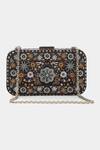 Buy_Ritu Kumar_Black Embroidery, Sequins Velvet Clutch _at_Aza_Fashions