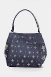 Shop RI.Ritu Kumar Blue Embroidery Designer Handbag at Aza Fashions Shop_RI.Ritu Kumar_Blue Embroidery Designer Handbag _at_Aza_Fashions