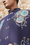 Soniya G_Blue Sequins, Embroidery Bandhgala Set _Online_at_Aza_Fashions