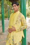 Buy_Soniya G_Yellow Silk Embroidery Designer Silk-blend Kurta Set _Online_at_Aza_Fashions