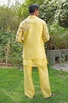 Shop_Soniya G_Yellow Silk Embroidery Designer Silk-blend Kurta Set _at_Aza_Fashions