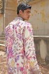 Soniya G_Ivory Chanderi , Embroidery Floral Kurta Set _Online_at_Aza_Fashions