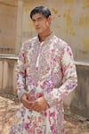 Buy_Soniya G_Ivory Chanderi , Embroidery Floral Kurta Set _Online_at_Aza_Fashions