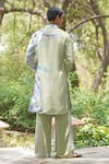 Shop_Soniya G_Green Chanderi Silk Printed Kurta Set _at_Aza_Fashions