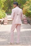 Shop_Soniya G_Blush Polyester, Viscose Embroidery Pink Designer Sherwani Set _at_Aza_Fashions