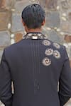 Buy_Soniya G_Black Satin Embroidery Designer Blazer Set _Online_at_Aza_Fashions