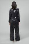 Shop_Emblaze_Black Georgette Sequins Open , Square Jacket Pant Set _at_Aza_Fashions
