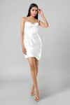 Buy_Emblaze_White Modal, Satin Sweetheart Neck Designer Dress _at_Aza_Fashions
