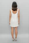 Shop_Emblaze_White Georgette Round Neck Designer Dress _at_Aza_Fashions
