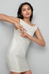 Shop_Emblaze_White Georgette Round Neck Designer Dress _Online_at_Aza_Fashions
