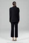 Shop_Emblaze_Black Viscose, Knit Blazer And Pant Set _at_Aza_Fashions