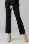 Emblaze_Black Viscose, Knit Blazer And Pant Set _Online_at_Aza_Fashions