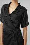Emblaze_Black Modal Collared Satin Designer Dress _Online_at_Aza_Fashions