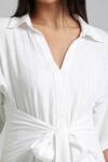 Emblaze_White Lurex V-neck Maxi Dress _Online_at_Aza_Fashions