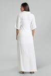 Shop_Emblaze_White Lurex V-neck Maxi Dress _at_Aza_Fashions