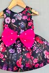 Shop_Label Neeti_Black Organza Pearls Floral Dress _Online_at_Aza_Fashions