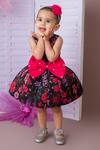 Shop_Label Neeti_Black Organza Pearls Floral Dress 